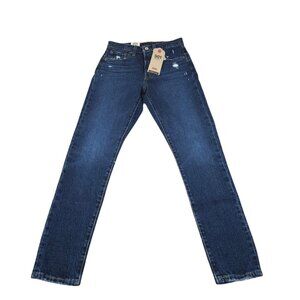 Levi's 501 Skinny Jeans Women's Size 25 x 28 Dark Wash Denim 501S Distressed
